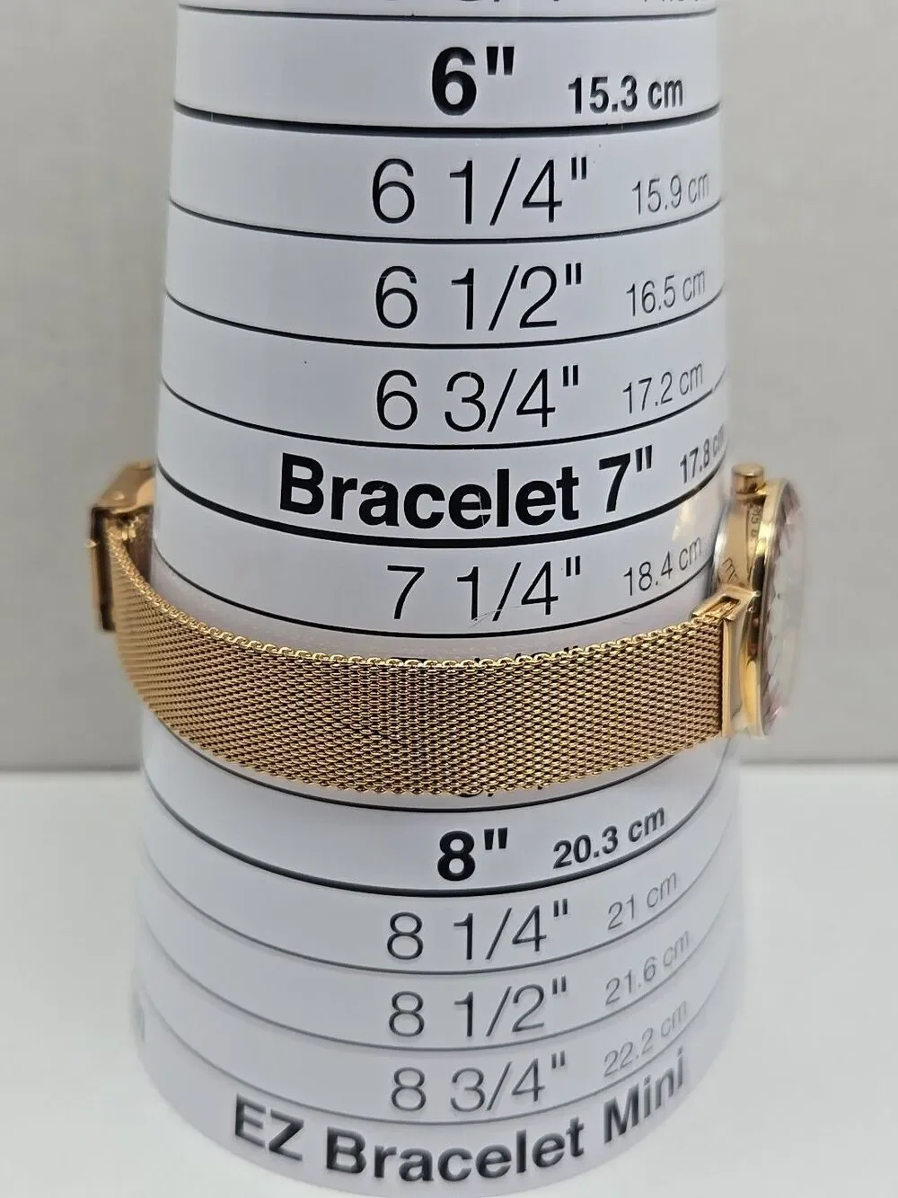 Skagen Leonora Faceted Crystal Rose Gold Mesh Watch Brown MOP New Battery